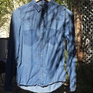 Button down shirt. Denim